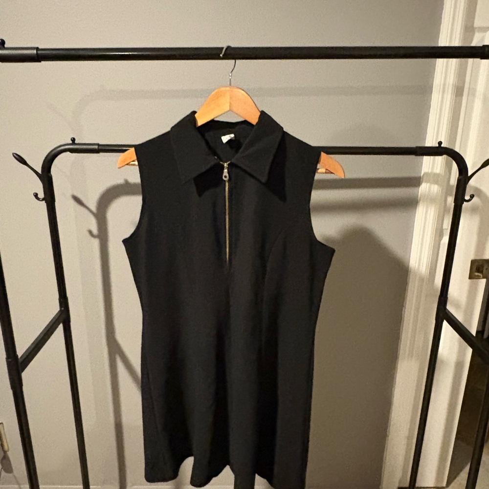 Black Sleeveless Midi Dress